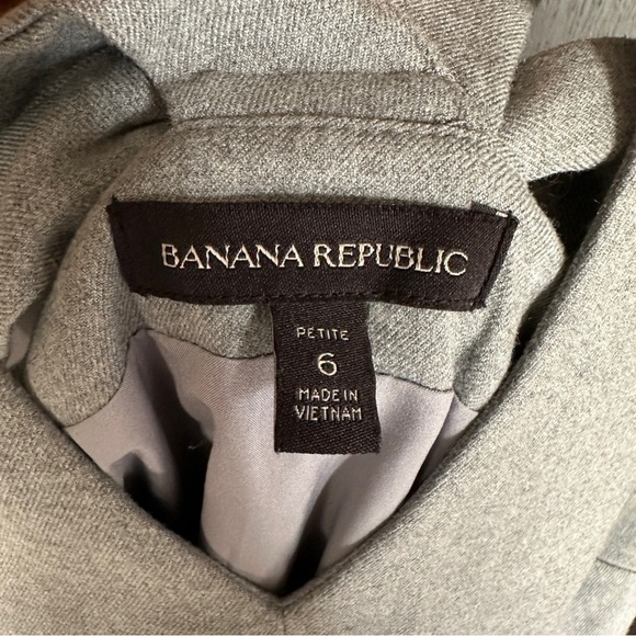 BANANA REPUBLIC Grey Bow Back midi Dress size 6P - Picture 8 of 16